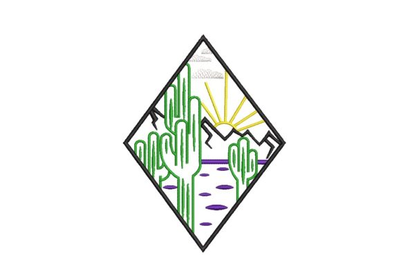 Cactus Sunshine Embroidery Design