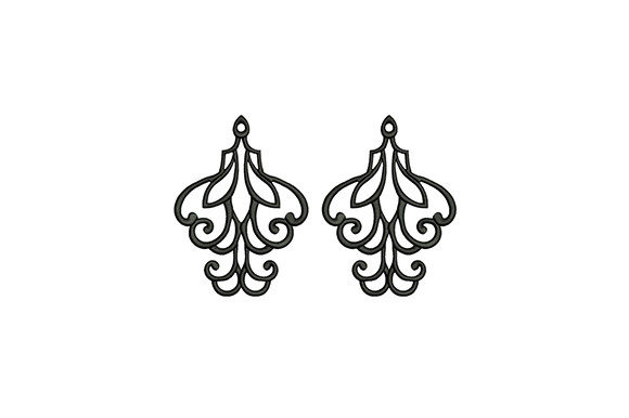 Chandelier Earrings Embroidery Design