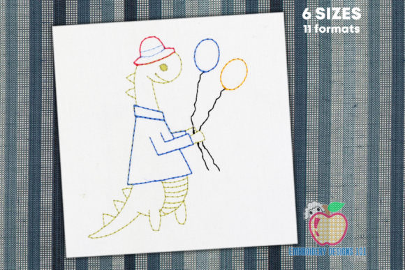 Dragon Holding Balloon As the Cartoon