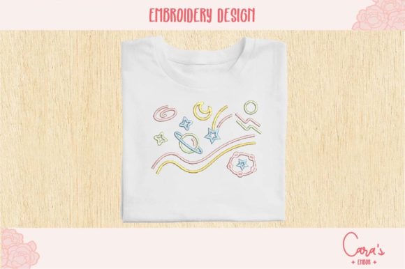 Lineal Space: A Cosmic Touch for Seasonal Embroidery