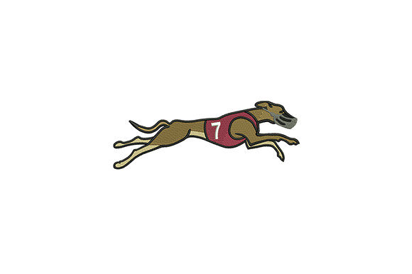 Running Greyhound Embroidery