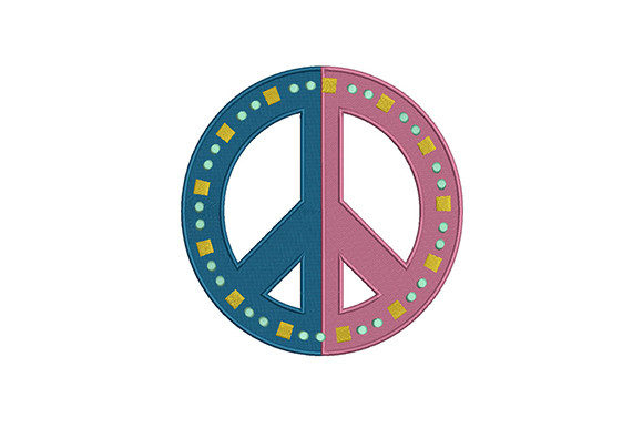 World Peace Symbol Embroidery Design